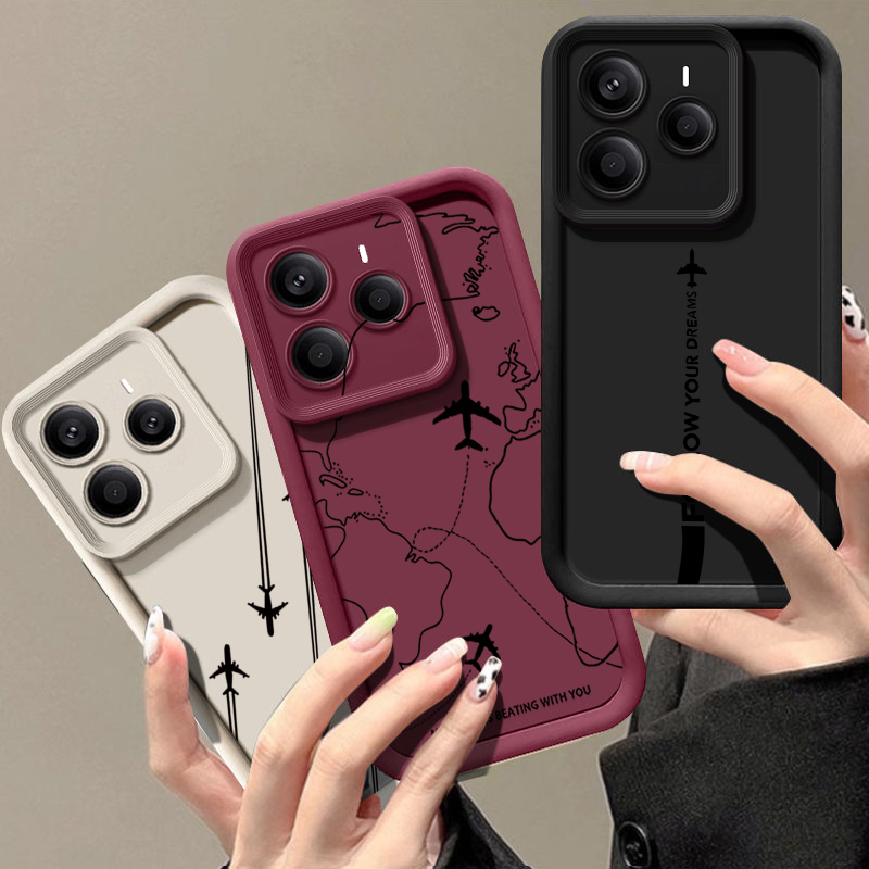 Airplane Route Pattern TPU Pho - Xiaomi Redmi Note 14 recension och pris